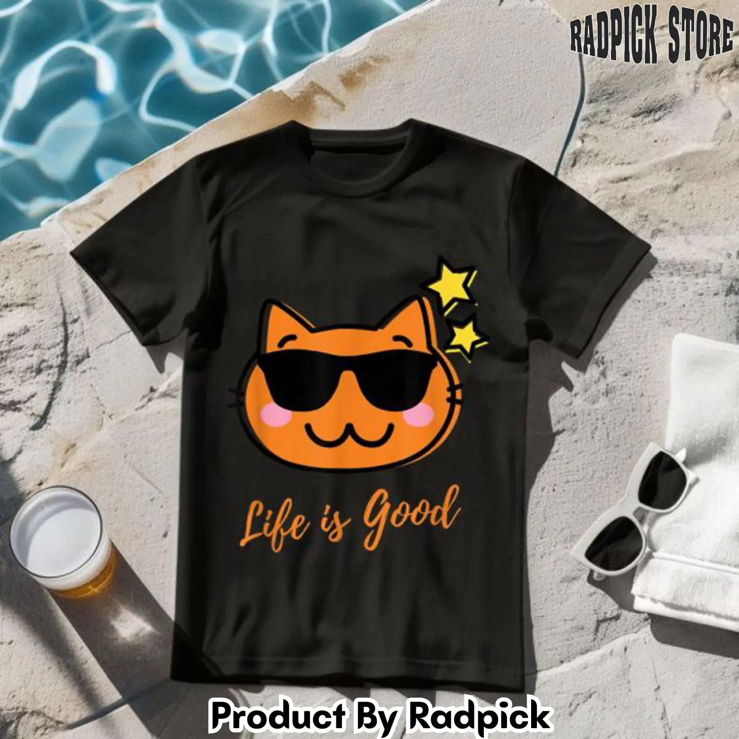 Life is good cat tshirt rp2639893